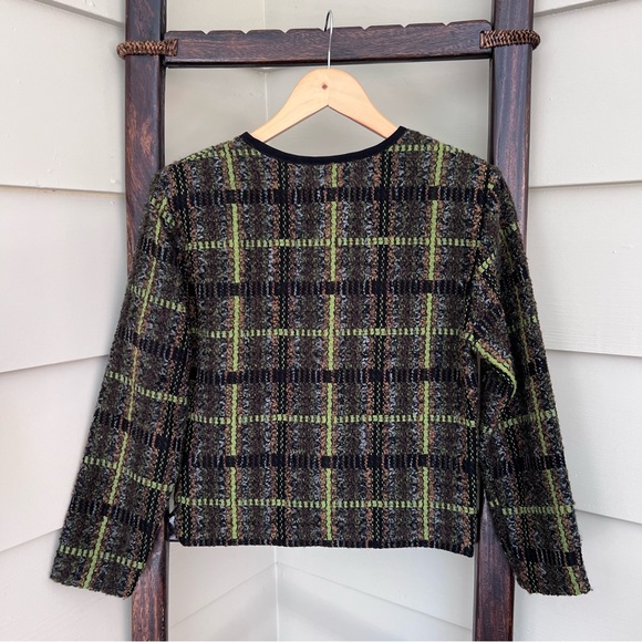 Petite Sophisticate & Co Vintage Boucher Tweed Jacket Green Black Petite Small - Picture 2 of 11